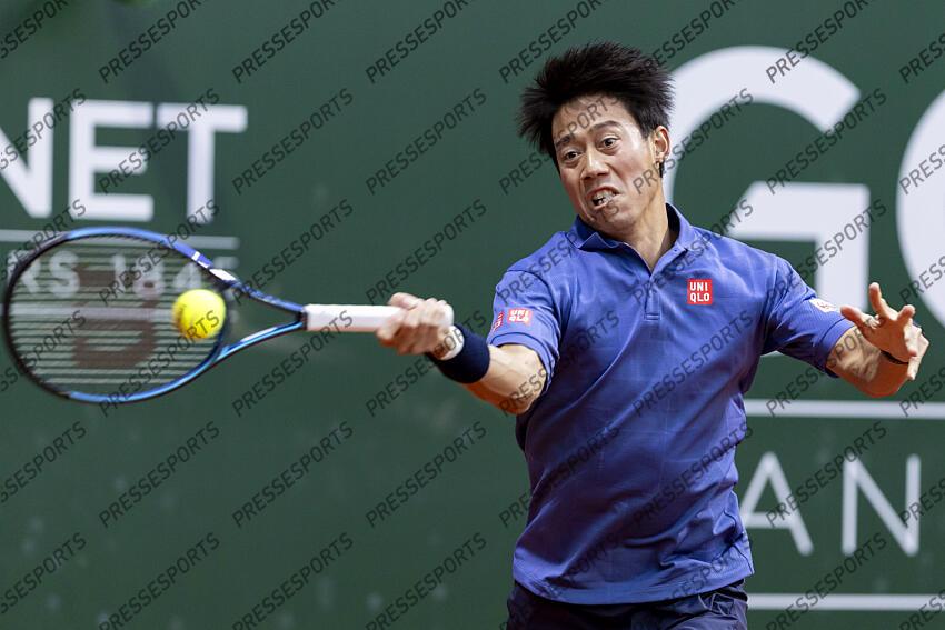 20.05.2025; Genf; Tennis ATP 250 - Geneva Open 2025; Kei Nishikori (JPN) (Pascal Muller/freshfocus) GENEVA OPEN tournoi de geneve 