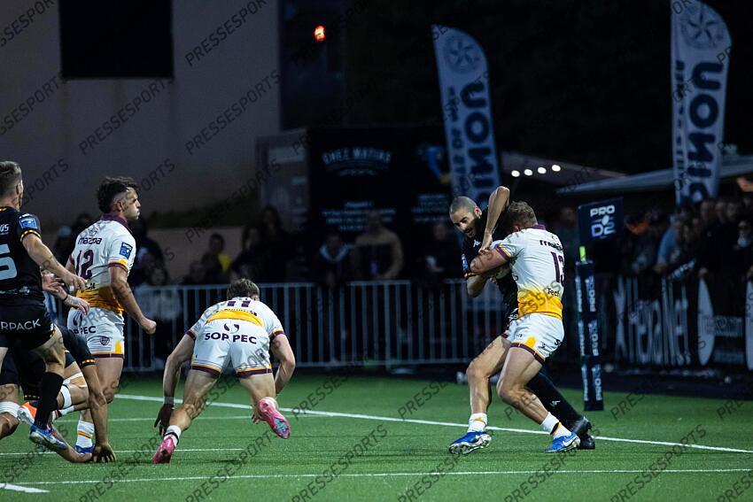 RUGBY / PRO D2 / BARRAGES / 22/05/2025 / PROVENCE RUGBY vs SOYAUX-ANGOULEME / Essai PROVENCE RUGBY bouhedjeur (nadir) AIX-EN-PROVENCE-SOYAUX-ANGOULEME (49-22) 