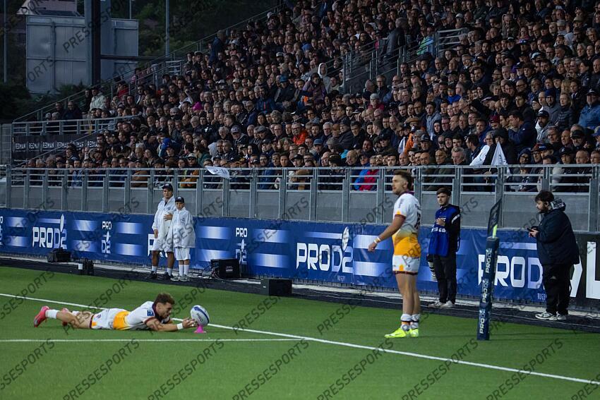 RUGBY / PRO D2 / BARRAGES / 22/05/2025 / PROVENCE RUGBY vs SOYAUX-ANGOULEME / Essai farissier (nathan), transformation MAY (jonny) AIX-EN-PROVENCE-SOYAUX-ANGOULEME (49-22) 
