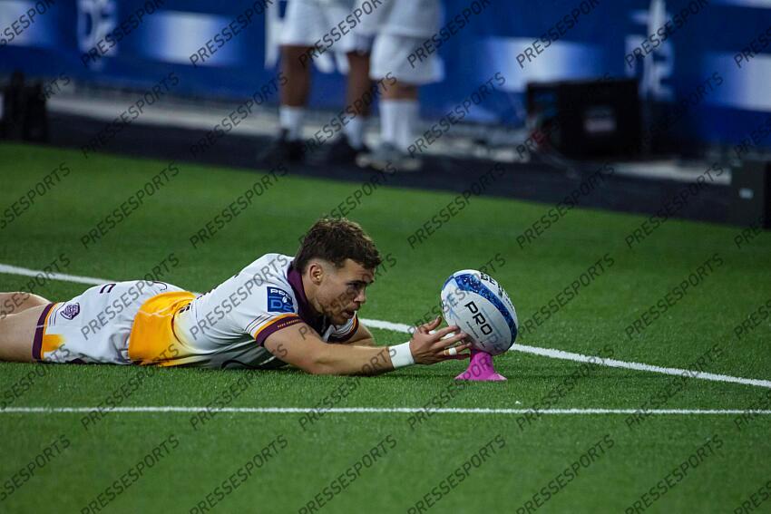 RUGBY / PRO D2 / BARRAGES / 22/05/2025 / PROVENCE RUGBY vs SOYAUX-ANGOULEME / Essai farissier (nathan), transformation MAY (jonny) AIX-EN-PROVENCE-SOYAUX-ANGOULEME (49-22) 
