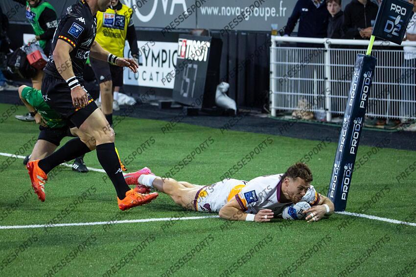 RUGBY / PRO D2 / BARRAGES / 22/05/2025 / PROVENCE RUGBY vs SOYAUX-ANGOULEME / Essai farissier (nathan) AIX-EN-PROVENCE-SOYAUX-ANGOULEME (49-22) 