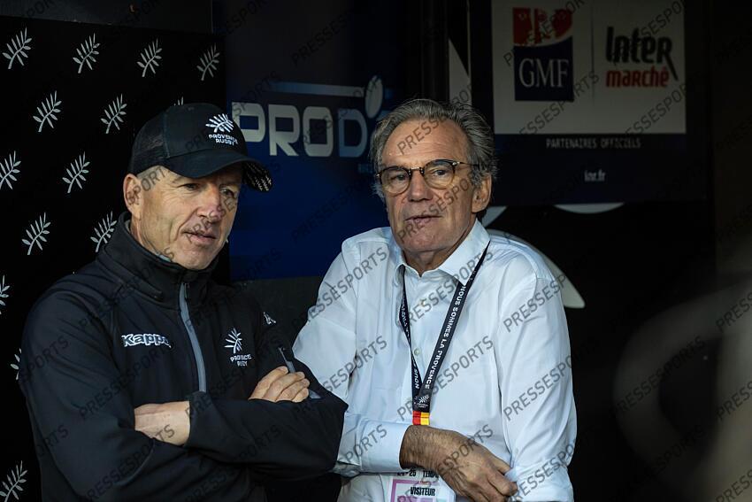 RUGBY / PRO D2 / BARRAGES / 22/05/2025 / PROVENCE RUGBY vs SU SOYAUX ANGOULEME / PHILIPON denis, président du PROVENCE RUGBY et MUSELIER RENAUD AIX-EN-PROVENCE-SOYAUX-ANGOULEME (49-22) 
