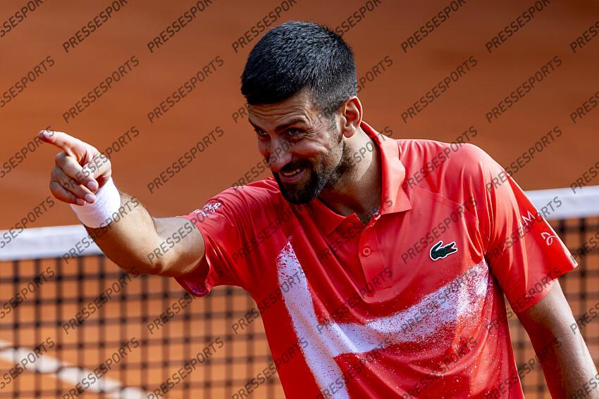 19.05.2025; Genf; Tennis ATP 250 - Geneva Open 2025 - Final; Novak Djokovic (SRB) jubelt (Pascal Muller/freshfocus) GENEVA OPEN FINALE 