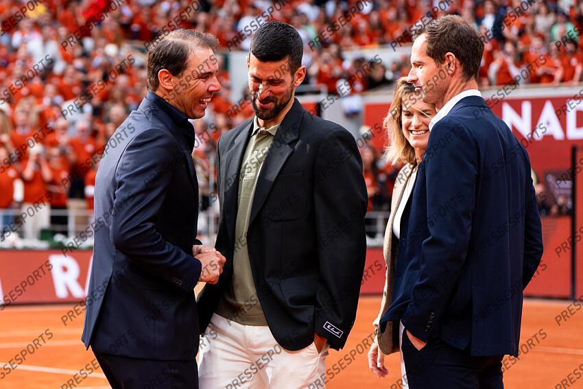 Rafael Nadal (ESP) hommage Céremonie d'hommage à Rafael Nadal djokovic (novak) murray (andy) mauresmo (amelie) HOMMAGE NADAL 