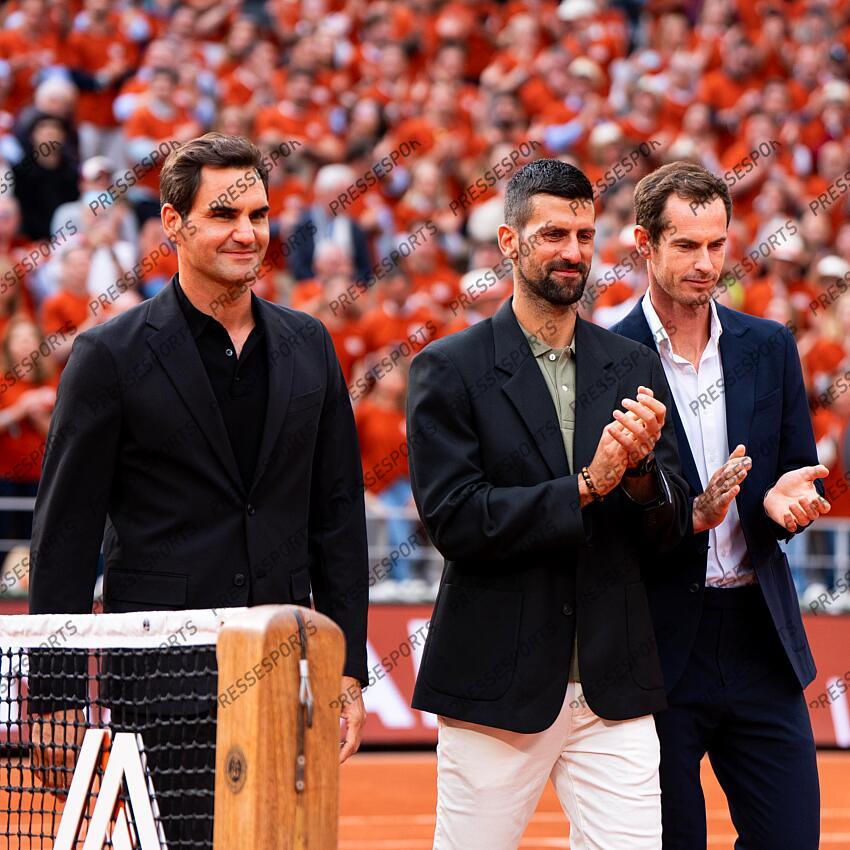 Rafael Nadal (ESP) hommage, Roger Federer (SUI) Novak Djokovic (SRB) Andy Murray (GBR) Céremonie d'hommage à Rafael Nadal HOMMAGE NADAL 
