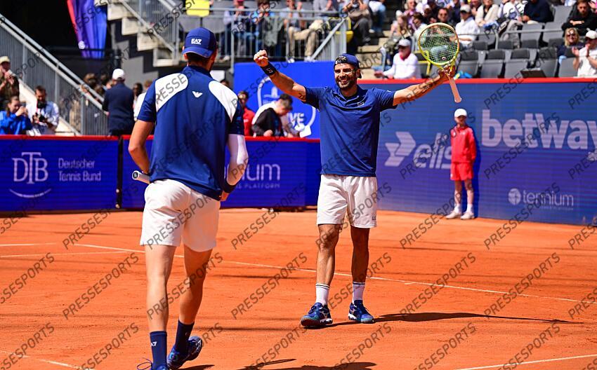 Schlussjubel, v.l. Andrea Vavassori, Simone Bolelli (Italien) Hamburg, 24.05.2025, Tennis, Bitpanda Hamburg Open 2025, ATP 500, Herren Doppel, Finale HAMBOURG OPEN 