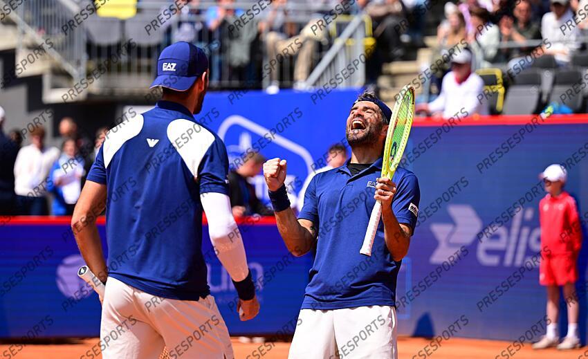 Schlussjubel, v.l. Andrea Vavassori, Simone Bolelli (Italien) Hamburg, 24.05.2025, Tennis, Bitpanda Hamburg Open 2025, ATP 500, Herren Doppel, Finale HAMBOURG OPEN 