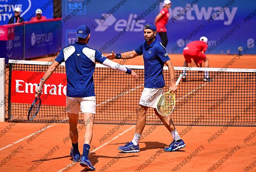 v.l. Andrea Vavassori, Simone Bolelli (Italien) Hamburg, 24.05.2025, Tennis, Bitpanda Hamburg Open 2025, ATP 500, Herren Doppel, Finale HAMBOURG OPEN 