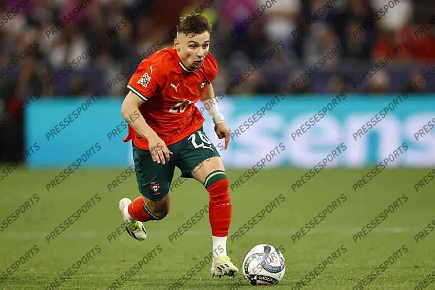 MUNCHEN - Francisco Conceicao of Portugal during the UEFA Nations League semifinal match Germany v. Portugal at the Munich Football Arena on June 4, 2025 in Munich, Germany. ANP | Hollandse Hoogte | MAURICE VAN STEEN ALLEMAGNE-PORTUGAL (1-2) 
